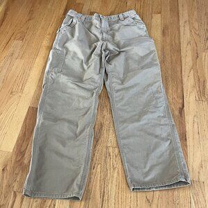 Carhartt Pants Mens 36 x 30 (Tag 38X32) Brown Denim Straight Cargo Painter